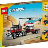LEGO® Creator 3 v 1 31146 Náklaďák s plochou korbou a helikoptéra