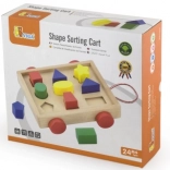 Dřevěná vkládačka - vozík