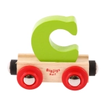 Dřevěný vagónek s písmenem C Bigjigs Rail