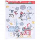 Vánoční okenní dekorace 41 × 29 cm