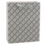 Dárková Taška s 3D Geometrickým Efektem Šedá 32 x 26 x 10,5 cm