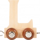 Dřevěný vagónek s písmenem L pro vláčkodráhy small foot