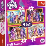 Puzzle 4 v 1 – Poznej poníky MY LITTLE PONY Trefl