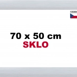 Hliníkový rám na puzzle 70 × 50 cm, stříbrný