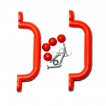 Plastová madla 2Kids Toys červená