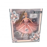 Panenka v růžových šatech 30 cm