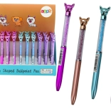 Kuličkové pero s pejskem s kamínky, modrý inkoust 0,7 mm