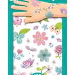 Djeco dočasná tetování s květinami (2 archy)