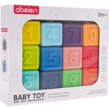 Sada gumových senzorických kostek s matematickými aktivitami (12 ks)