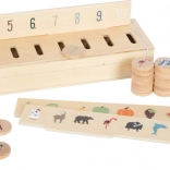 Small Foot dřevěná obrázková třídicí vkládačka 60 dílů