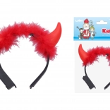 Čertovské svítící rohy s ozdobou