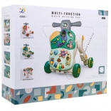 Interaktivní dětská hračka 5v1 – chodítko, odrážedlo, koloběžka, aktivitní stolek a senzorická tabule (18+ měsíců)