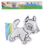 Malovací kočka – vypratelná plyšová hračka s fixy