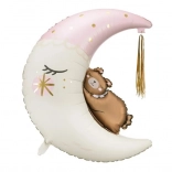 Fóliový balón medvídek na měsíci 71 × 86 cm