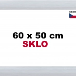 Hliníkový rám na puzzle 60 × 50 cm – stříbrný Alaska