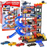 Vícestupňové parkoviště s výtahem a myčkou pro auta