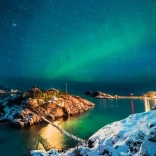 Puzzle 500 dílků Zorza Polární nad Bergsfjordem