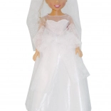 Panenka nevěsta 80 cm v elegantních svatebních šatech
