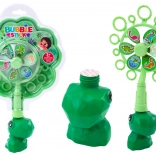 Bublifuk s větrníčkem dinosaurus se zelenou miskou