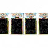 Duhový škrabací obrázek Lama pro děti