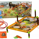 Dinozauří házecí hra 2v1 s kroužky a sáčky