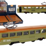 Frikční zelený kovový vlak