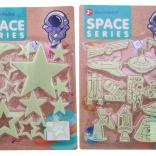 Svítící dekorace s vesmírnou tématikou 30 x 21 cm