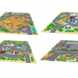 Hrací mapa s kovovými vozidly 70 × 70 cm