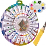 Akrylové barvy 24×12 ml s paletou MAALEO