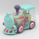 Transparentní hračka vlak se světly a hudbou