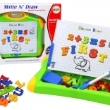 Magnetická edukační tabule s písmeny a číslicemi