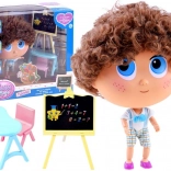 Panenka učitel Tymek – školní sada s tabulí a stolkem – Modrá