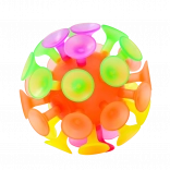 Sporto míček s přísavkami a světlem 10 cm