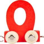 Small foot dřevěný vláček – písmeno O, barevný vagónek