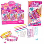 DIY sada náramků s písmenkovými přívěsky – 4 nastavitelné náramky