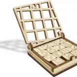 Dřevěná Logická Hra 15 - Posuvný Hlavolam