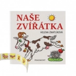 Knížka leporelo Naše zvířátka 11 × 10 cm, 12m+