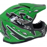 zelená enduro motokrosová helma