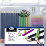 ROYAL & LANGNICKEL kreslicí sada v plastovém boxu, 35 dílů