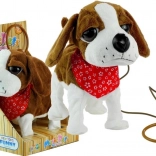 Interaktivní plyšový pes s vodítkem a zpěvem