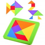 Pěnové puzzle tangram – barevná logická skládačka
