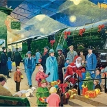 Clementoni panoramatické puzzle Vánoční kolekce: Santa, 1000 dílků