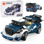 Technické stavebnice sportovní auto modré 164 dílů s nálepkami