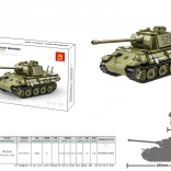 Stavebnice zelený tank 638 dílků