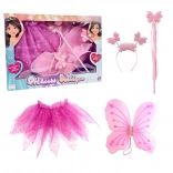 dětská sada malá princezna motýlek se křídly