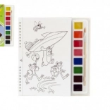 Omalovánky s barvami a štětcem Krtek a vrtulník