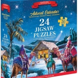 Adventní kalendář puzzle Narození Ježíška 24×50 dílků EUROGRAPHICS