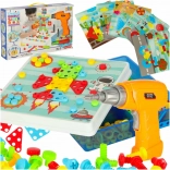 Kreativní stavebnice s vrtačkou v kufříku, 261 dílů