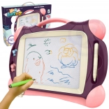 Woopie Magická Mazací Tabule Barevná s 2 Razítky Fialová