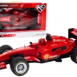 červené závodní auto 1:12 se zvuky a světly